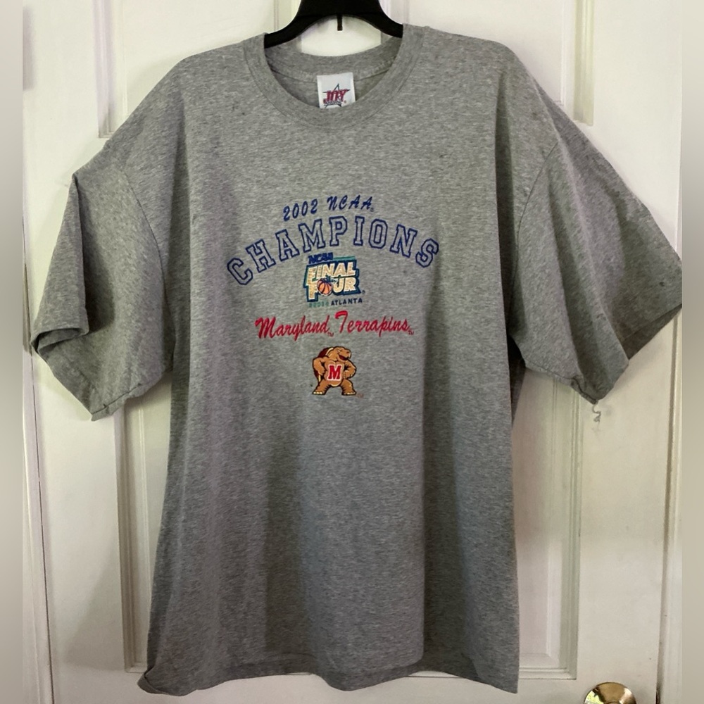 VINTAGE NEW MARYLAND TERRAPINS  2002 NCAA CHAMPIONSHIP T SHIRT